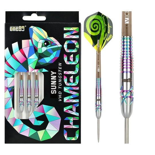 One80 Chameleon Sunny 90% Tungsten Steel Tip Darts