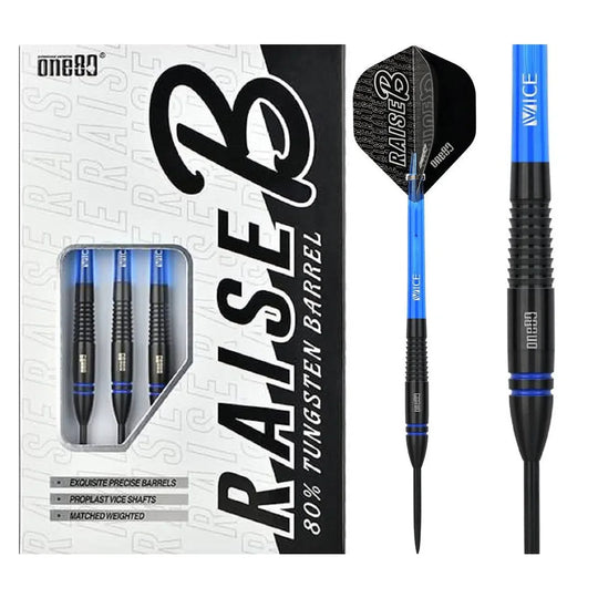 One80 Raise B-BL 80% Tungsten Steel Tip Darts