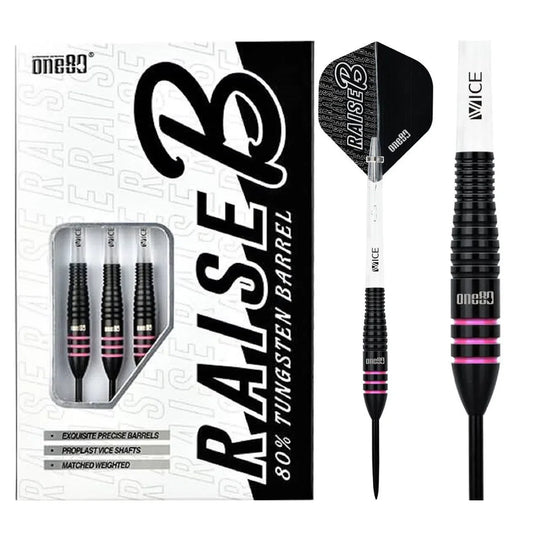 One80 Raise B-PI 80% Tungsten Steel Tip Darts
