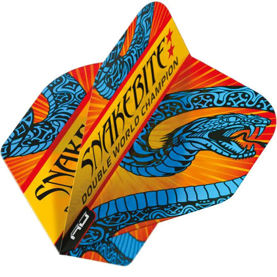 Red Dragon Hardcore Ionic Snakebite Blue & Orange Flights