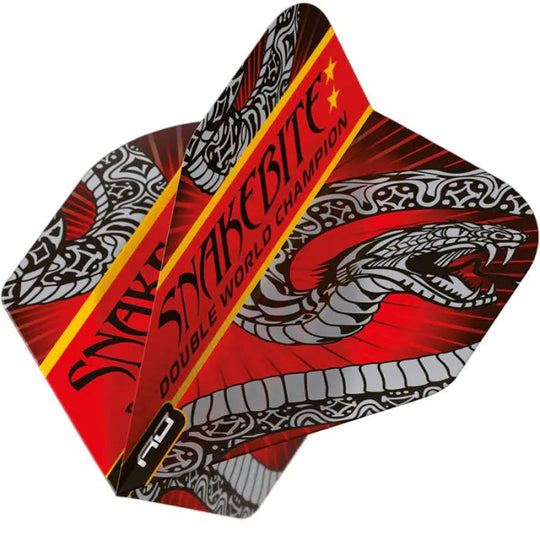 Red Dragon Hardcore Ionic Snakebite Red & Grey Flights