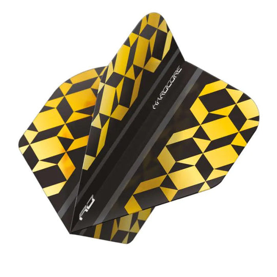 Red Dragon Hardcore Premium Gold & Black Geometric Flights