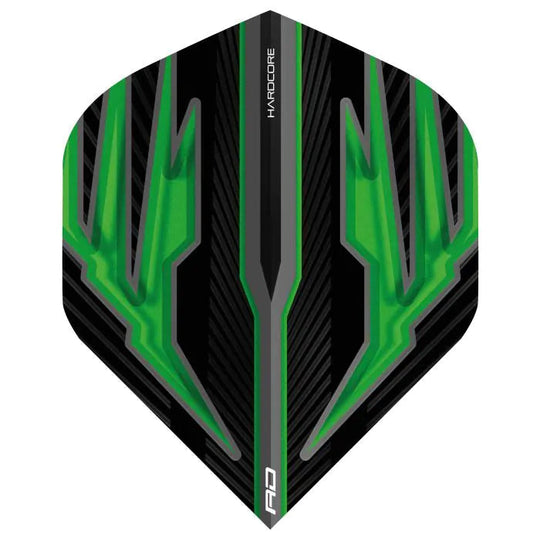 Red Dragon Hardcore Radical Black & Green Standard Flights