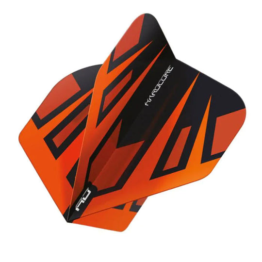 Red Dragon Hardcore Radical Orange & Black Fan Standard Flights