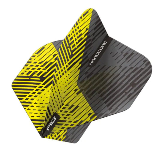 Red Dragon Hardcore Radical Yellow & Black Fleck Standard Flights