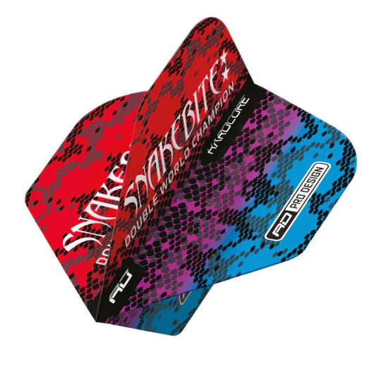 Red Dragon Hardcore Snakebite Multi Snakeskin Red Flights