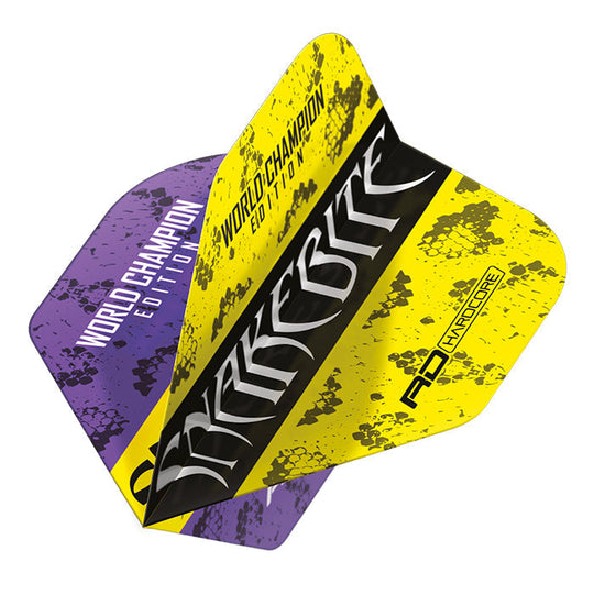 Red Dragon Peter Wright Purple & Yellow Yin Yang Flights