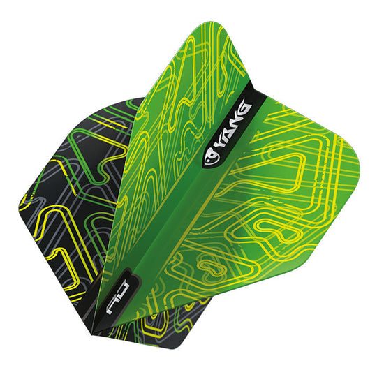 Red Dragon Yin Yang Green & Black Standard Flights