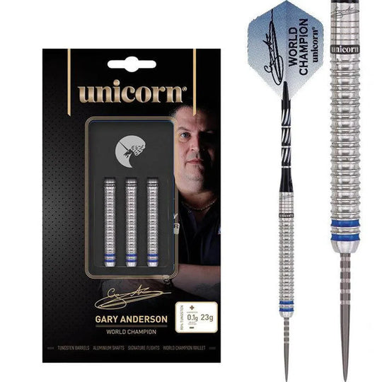 Unicorn Gary Anderson Phase 3 90% Tungsten World Champion Steel Tip Darts
