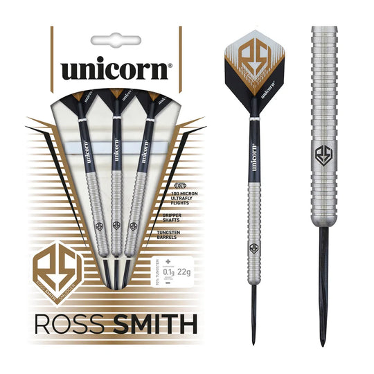 Unicorn Ross Smith Natural 90% Tungsten Steel Tip Darts