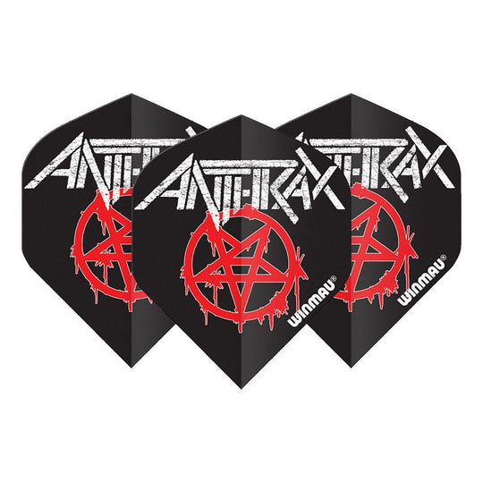 Winmau Rock Band Extra Thick Standard Anthrax Logo Flights
