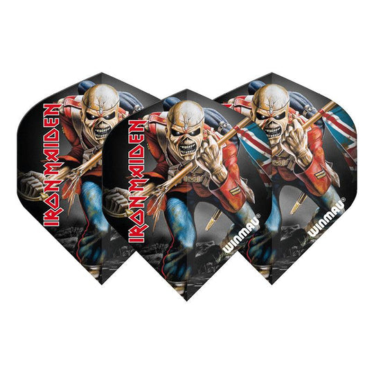 Winmau Rock Band Extra Thick Standard Iron Maiden Tooper Black Flights