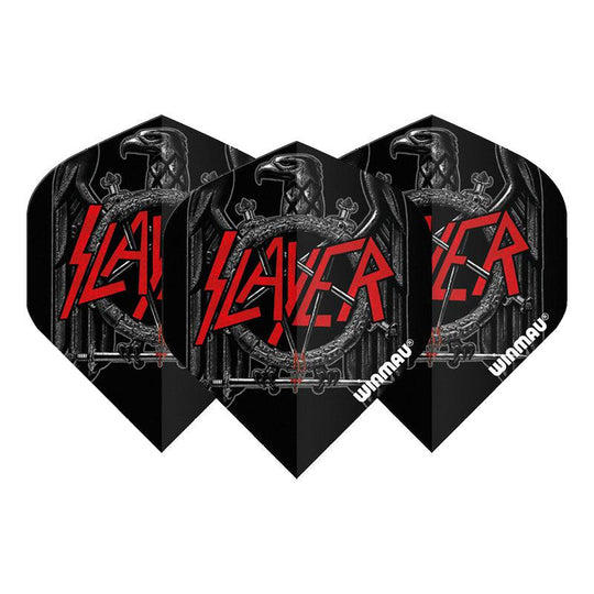 Winmau Rock Band Extra Thick Standard Slayer Black Eagle Black & Red Flights